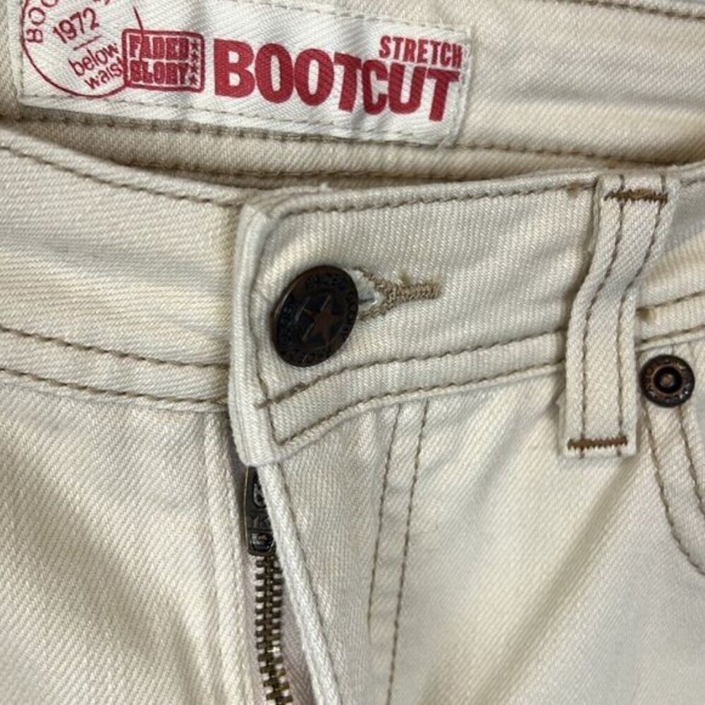 Faded Glory Bootcut Ankle Length Stretch Cream Mi… - image 4